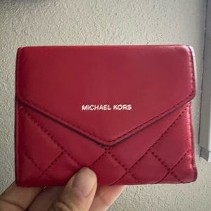 Michae Kors red wallet gently used